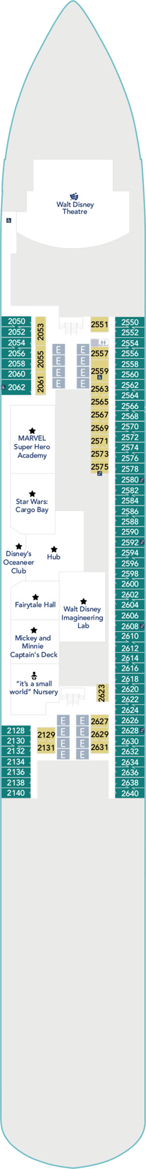 Disney Destiny Deck 2 deck plan