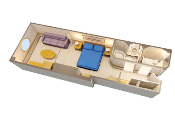 Deluxe Oceanview Stateroom (Porthole Windows)