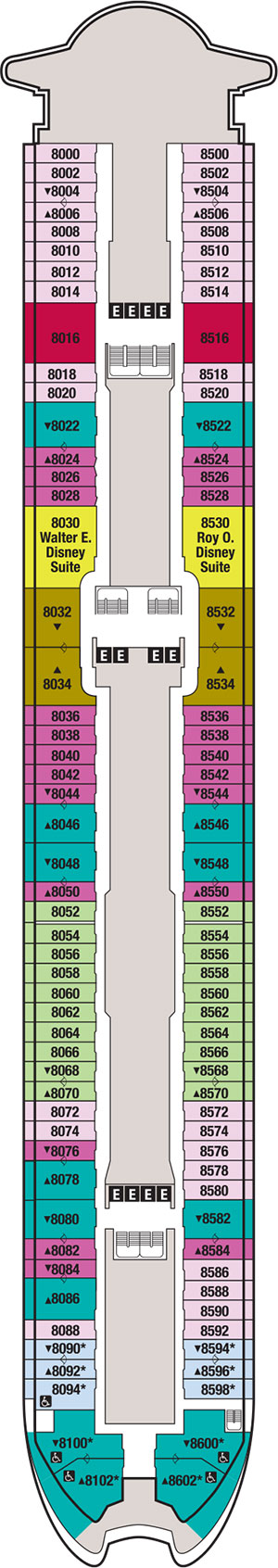 Disney Wonder Deck 8 deck plan