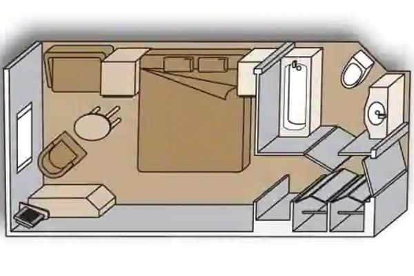Large Oceanview Stateroom (Fully obstructed views)