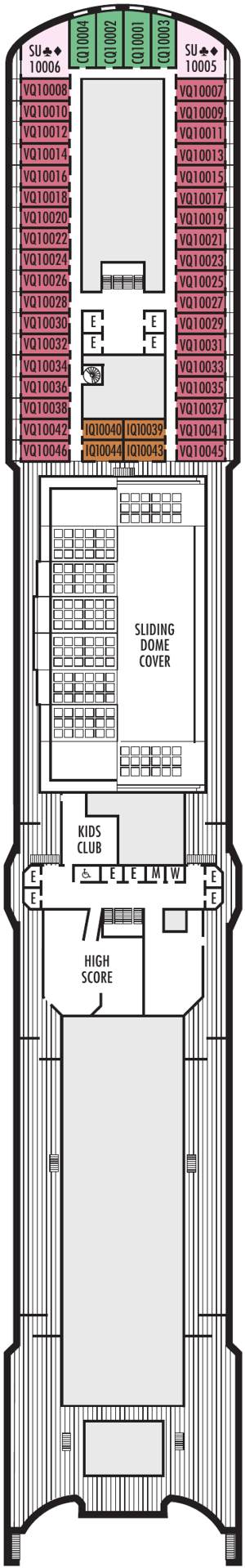 Eurodam Deck 10 - Panorama Deck deck plan