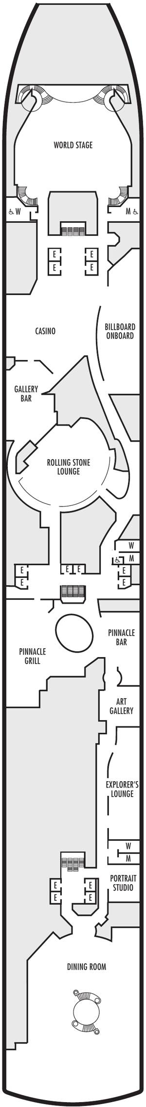 Eurodam Deck 2 - Lower Promenade Deck deck plan