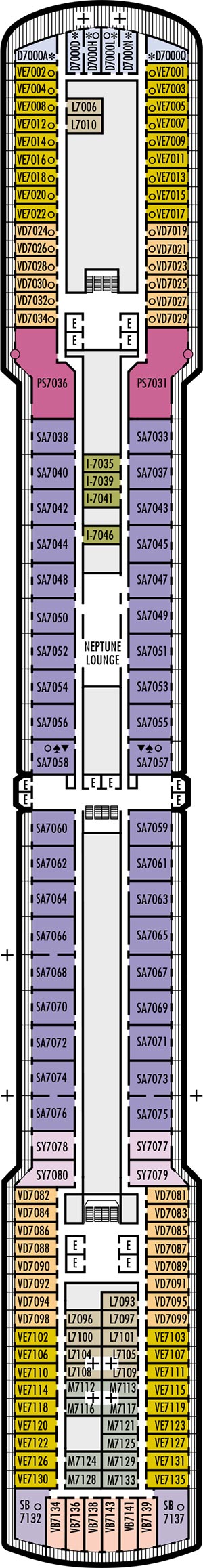Eurodam Deck 7 - Rotterdam Deck deck plan