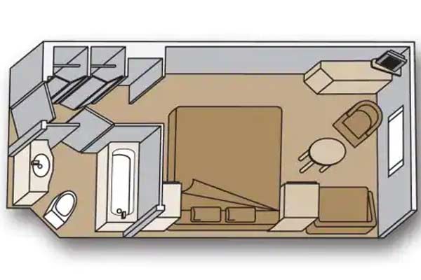 Large Oceanview Stateroom (Fully obstructed views)