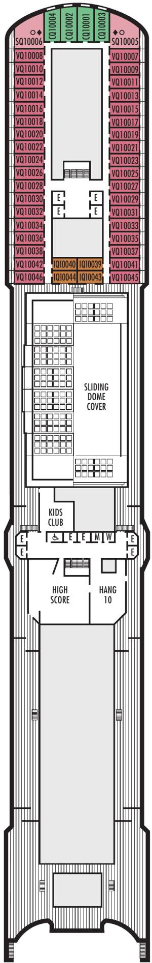 Nieuw Amsterdam Deck 10 - Panorama Deck deck plan