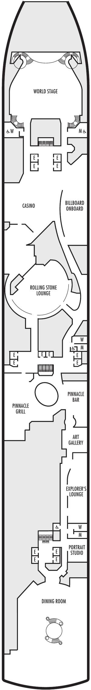 Nieuw Amsterdam Deck 2 - Lower Promenade Deck deck plan
