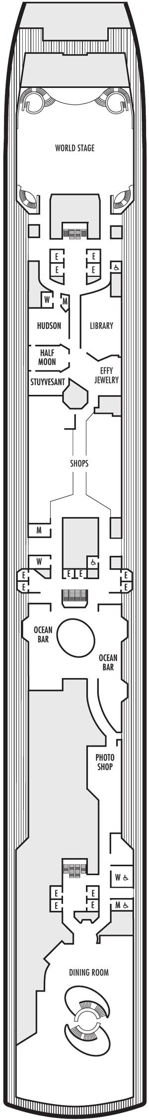 Nieuw Amsterdam Deck 3 - Promenade Deck deck plan