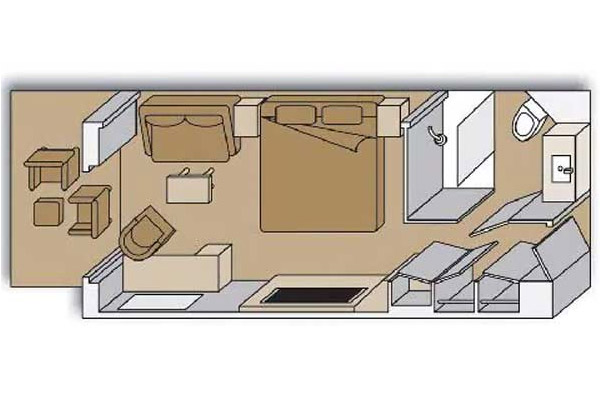 Verandah Stateroom (Partially Obstructed View)