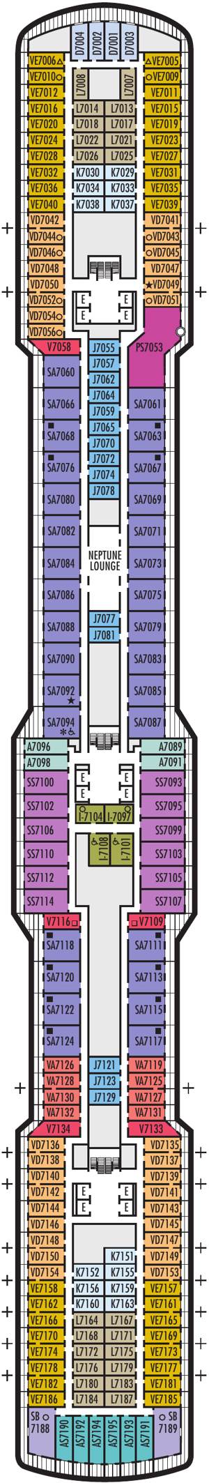 Koningsdam Deck 7 - Schubert Deck deck plan