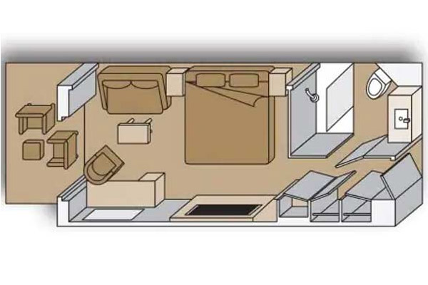 Verandah Stateroom (Partially Obstructed View)