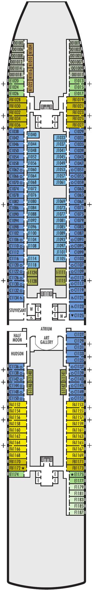 Nieuw Statendam Deck 1 deck plan