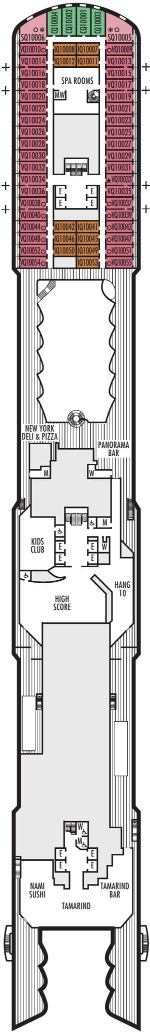 Nieuw Statendam Deck 10 deck plan