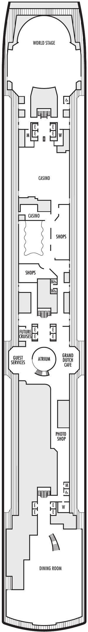 Nieuw Statendam Deck 3 deck plan