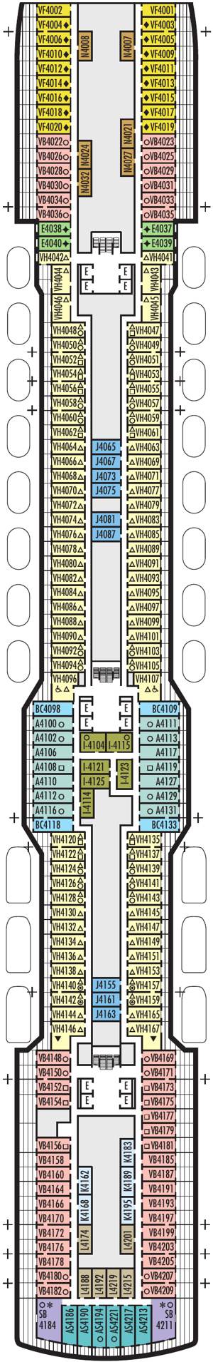Nieuw Statendam Deck 4 deck plan