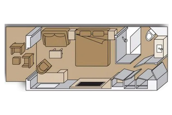 Verandah Stateroom (Obstructed View)