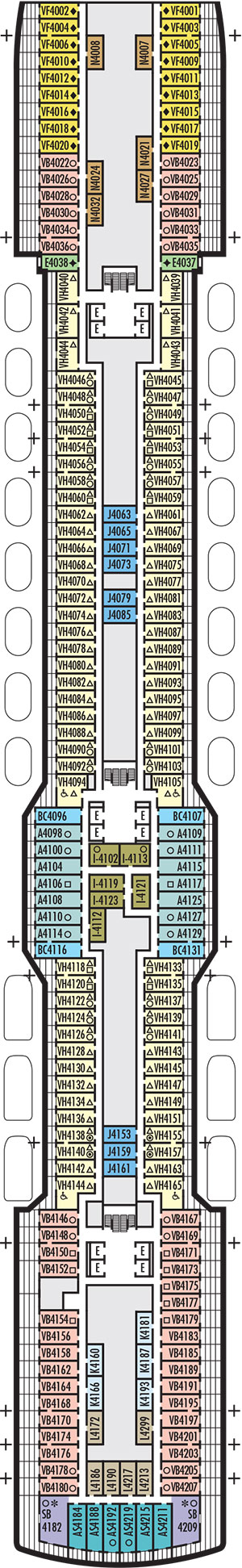 Rotterdam Deck 4 deck plan