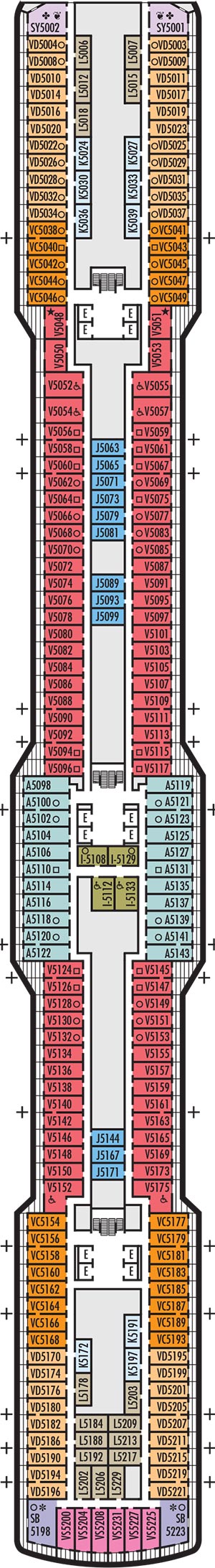 Rotterdam Deck 5 deck plan