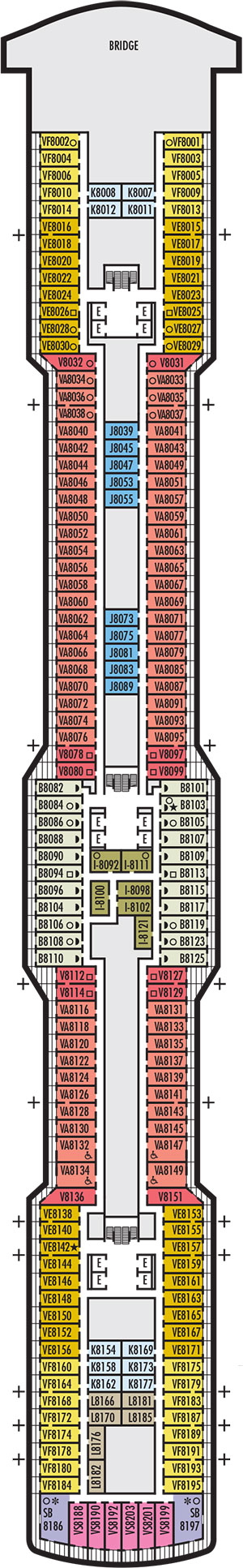 Rotterdam Deck 8 deck plan