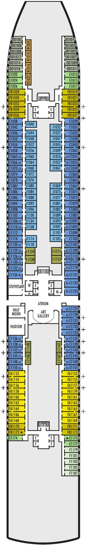 Rotterdam Deck 1 deck plan