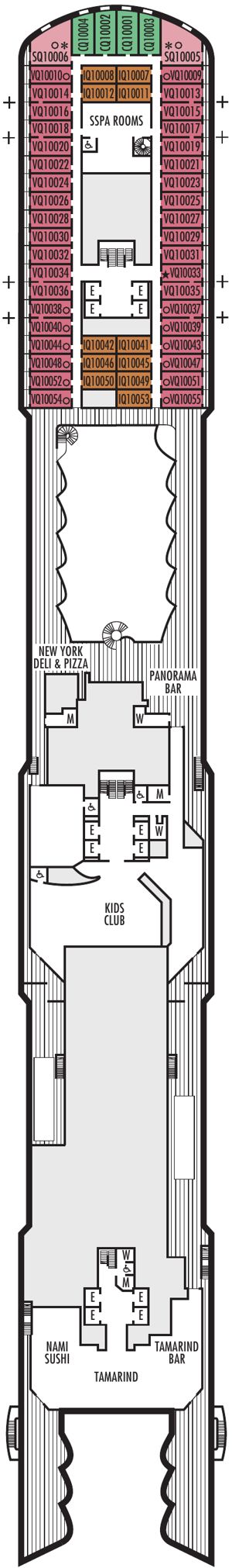 Rotterdam Deck 10 deck plan