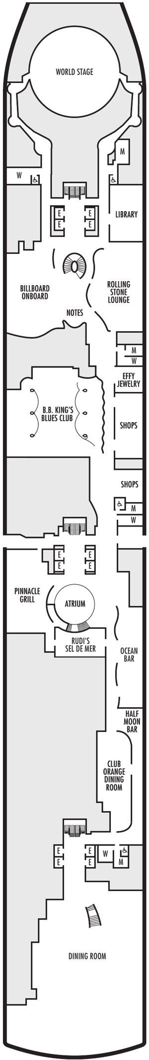 Rotterdam Deck 2 deck plan