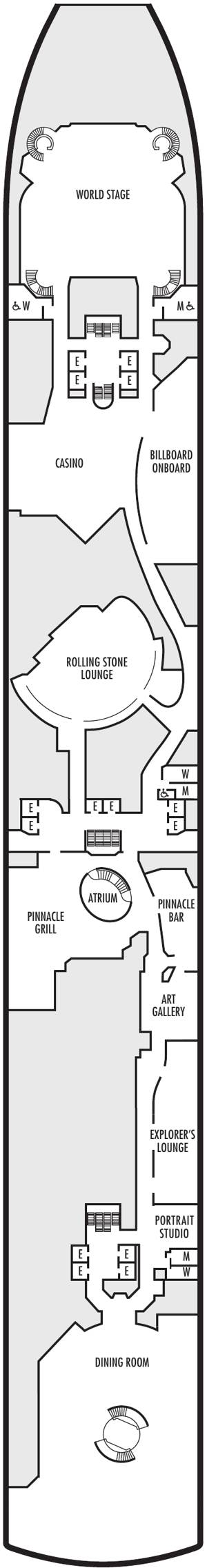 Noordam Deck 2 - Lower Prom Deck deck plan