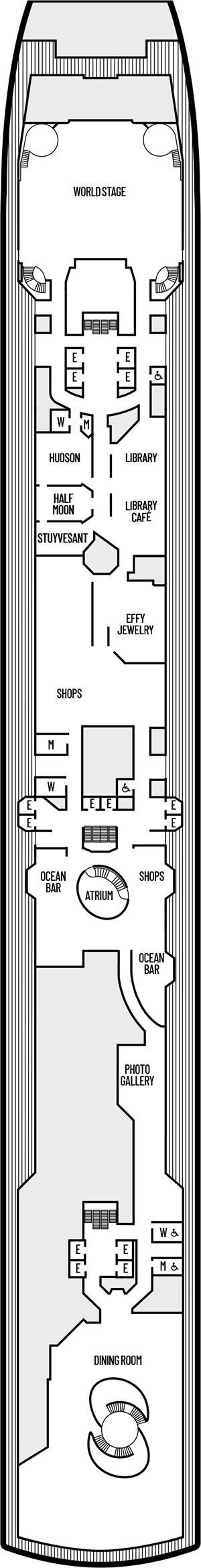 Noordam Deck 3 - Promenade Deck deck plan