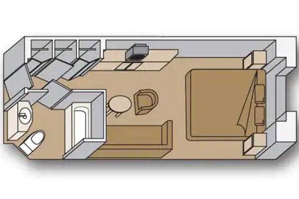 Large Oceanview Stateroom (Fully Obstructed views)