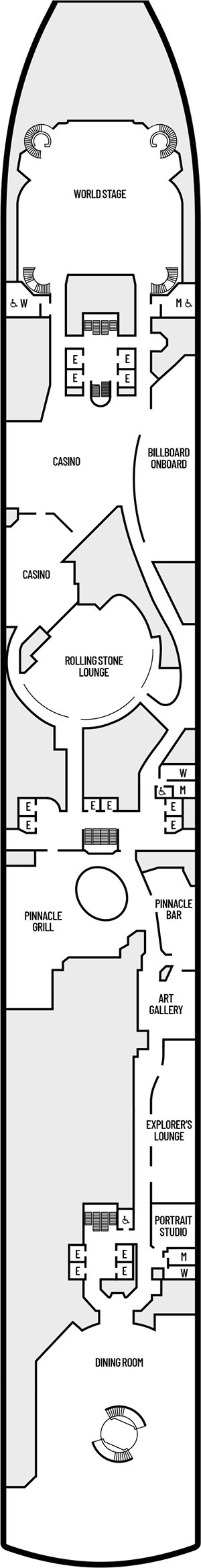 Oosterdam Deck 2 - Lower Promenade Deck deck plan
