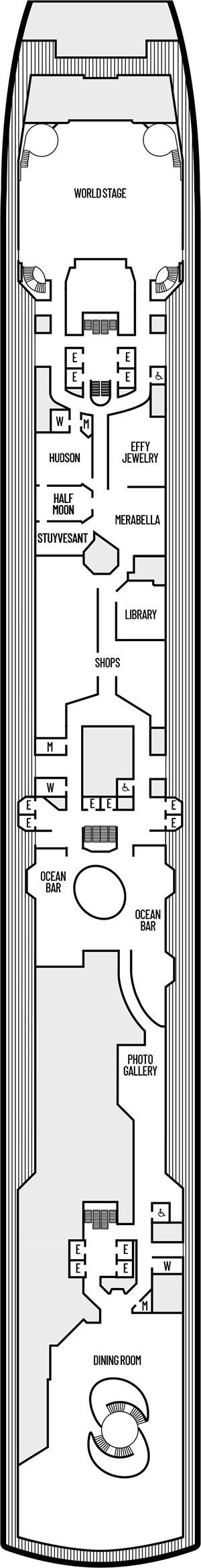 Oosterdam Deck 3 - Promenade Deck deck plan