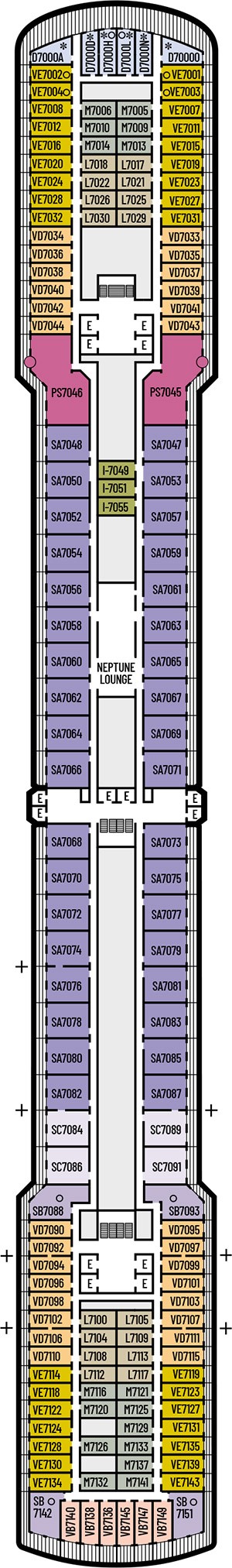 Oosterdam Deck 7 - Rotterdam Deck deck plan