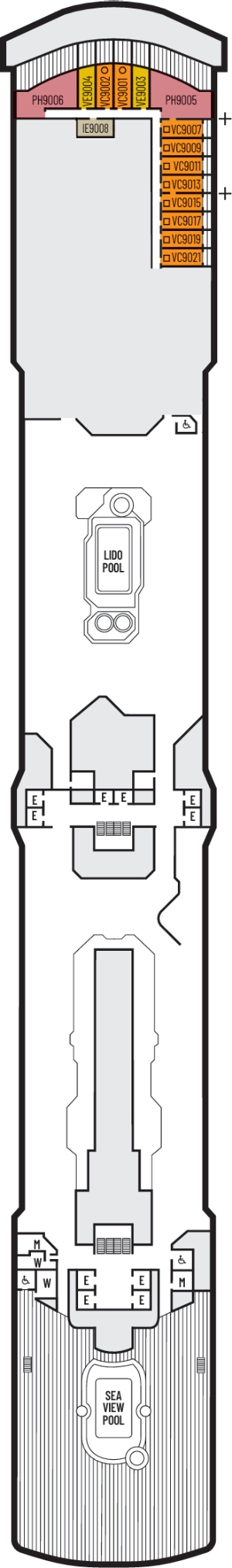 Oosterdam Deck 9 - Lido Deck deck plan