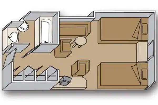 Large Oceanview Stateroom (Fully obstructed views)
