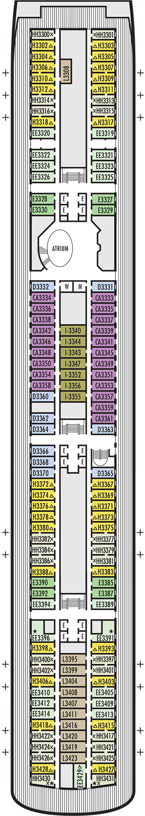 Volendam Deck 3 - Lower Prom Deck deck plan