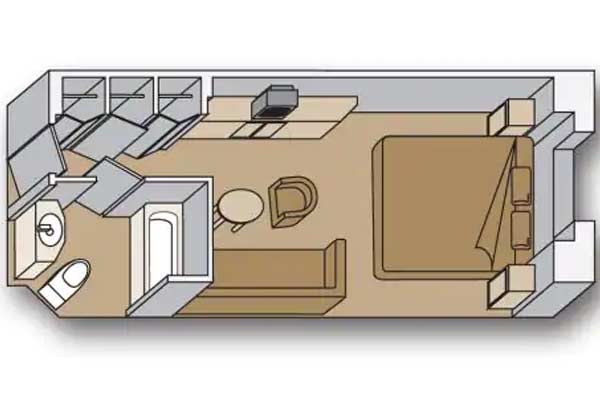 Large Oceanview Stateroom (Fully obstructed views)