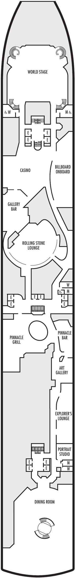 Westerdam Deck 2 - Lower Promenade Deck deck plan