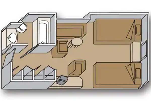 Large Oceanview Stateroom (Fully obstructed views)