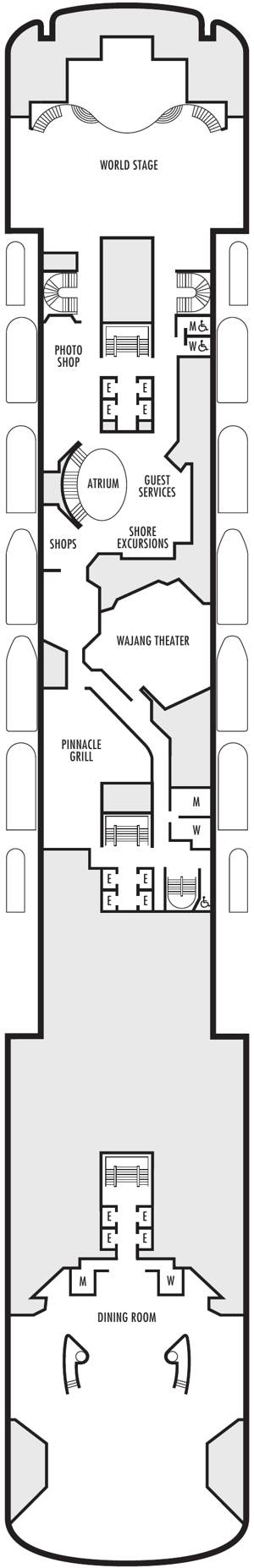 Zaandam Deck 4 - Promenade Deck deck plan