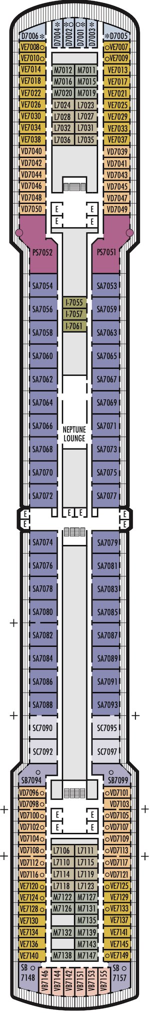 Zuiderdam Deck 7 - Rotterdam Deck deck plan