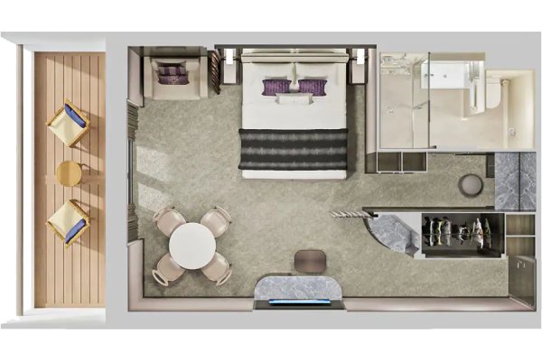Aft-Facing Penthouse With Balcony