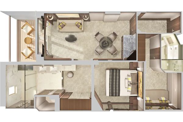 2-Bedroom Deluxe Family Suite With Balcony