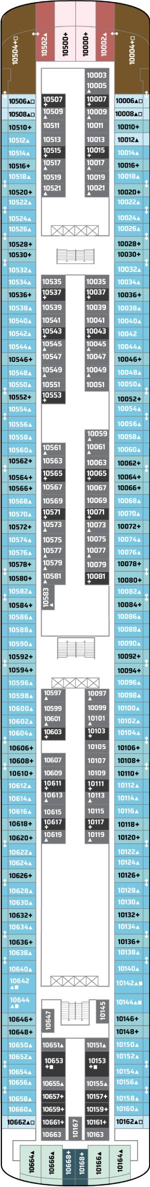 Norwegian Pearl Deck 10 deck plan