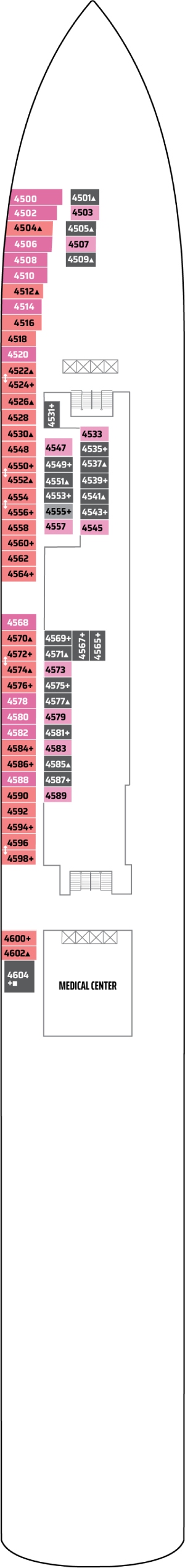 Norwegian Pearl Deck 4 deck plan