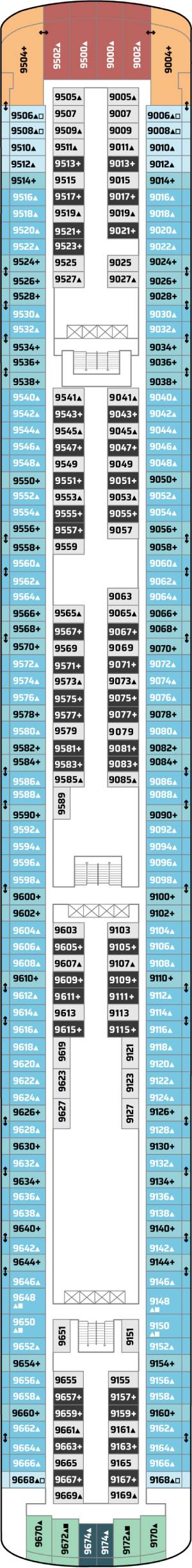 Norwegian Pearl Deck 9 deck plan