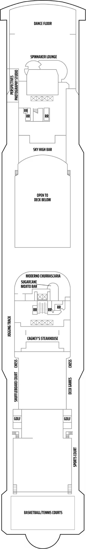 Norwegian Pearl Deck 13 deck plan