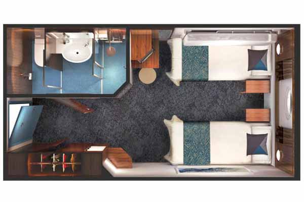 Oceanview Stateroom with Porthole Window
