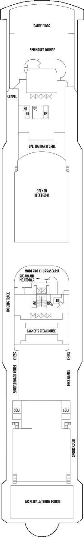Norwegian Gem Deck 13 deck plan