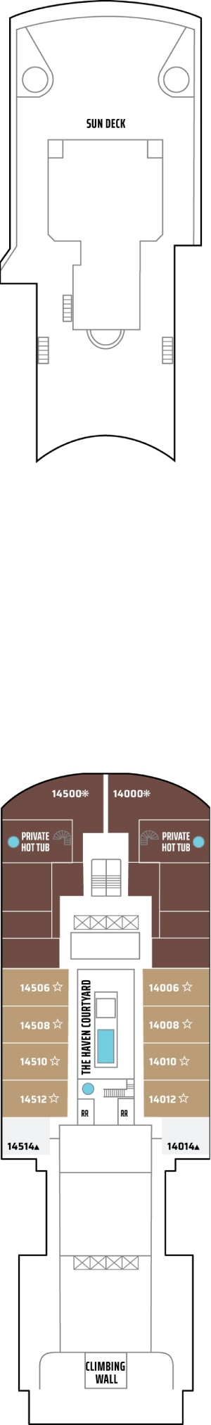 Norwegian Gem Deck 14 deck plan