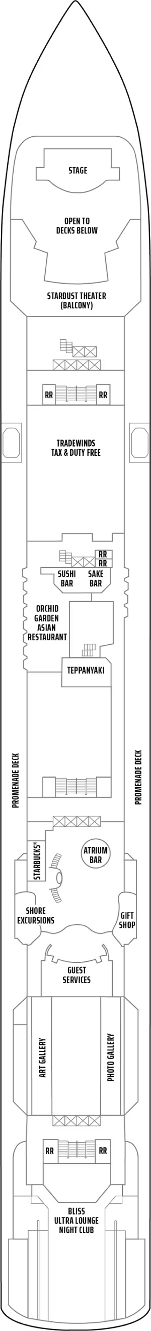 Norwegian Gem Deck 7 deck plan