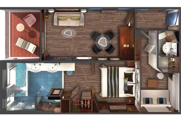 2-Bedroom Deluxe Family Suite With Balcony